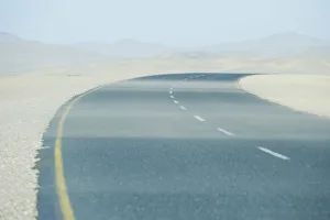 Southern Emisphere Prints: Sand on the road, Namibia, Africa