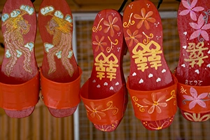 Malacca Prints: Sandals for sale in Chinatown