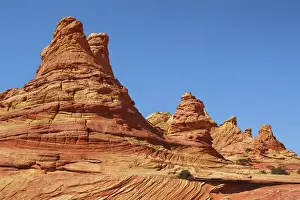 Subtropics Prints: Sandstone erosion landscape in Vermillion Cliffs South - USA, Arizona, Coconino