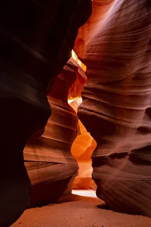 Images Dated 16th April 2021: Sandstone formation at Upper Antelope Canyon, Slot Canyon, Page, Arizona, USA