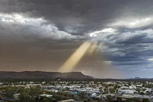 Dust Gallery: Sandstorm approaching town, Alice Springs, Northern Territory, Australia