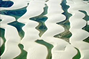 Environment Prints: Sandy dunes and natural pools, Lencois Maranhenses National Park, Maranhao, Brasil