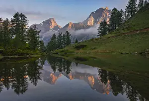 Devero Prints: Sangiatto lake at sunrise, Parco Naturale dell Alpe Veglia e dell Alpe Devero