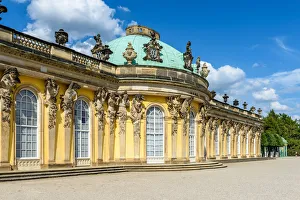 Sanssouci palace in Potsdam, near Berlin, Germany, Europe
