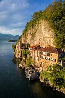 Varese District Prints: Santa Caterina del Sasso Ballaro monastery