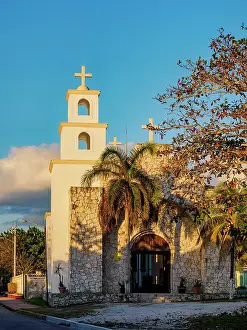 Santa Cruz Prints: Santa Cruz Chapel, San Miguel de Cozumel, Cozumel Island, Quintana Roo State, Mexico