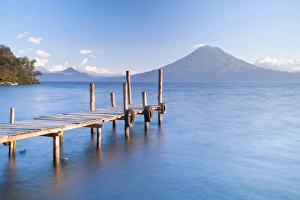 Serene Landscape Prints: Santa Cruz La Laguna, Lake Atitlan, Western Highlands, Guatemala, Central America