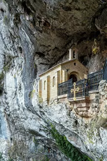 Roman Catholic Collection: Santa Cueva de Covadonga sanctuary and holy cave, Covadonga, Asturias, Spain