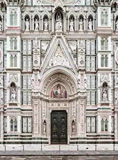 Santa Maria del Fiore Cathedral, detailed view, Florence, Tuscany, Italy
