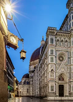 Santa Maria del Fiore Cathedral at dawn, Florence, Tuscany, Italy