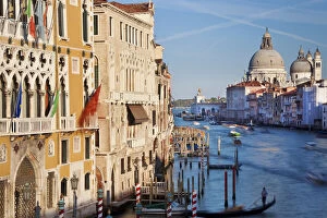 Images Dated 28th June 2011: Santa Maria della Salute, view of the Grand Canal from the Ponte dell Accademia