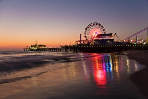 Santa Monica Prints: Santa Monica Pier, Santa Monica, California, USA