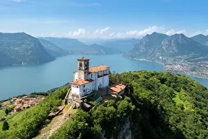 Sanctuary Prints: Santuario della Madonna della Ceriola on top of Montisola