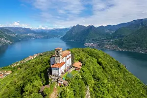 Sanctuary Prints: Santuario della Madonna della Ceriola on top of Montisola