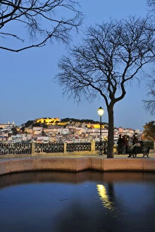 Images Dated 8th March 2012: Sao Pedro de Alcantara belvedere, one of the best view points of the old city of Lisbon