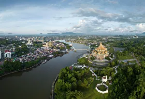 Borneo Prints: Sarawak River, Kuching, Sarawak, Borneo, Malaysia, Asia