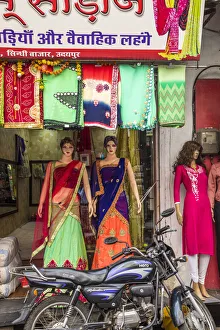 Sari Prints: Sari shop, Udaipur, Rajasthan, India