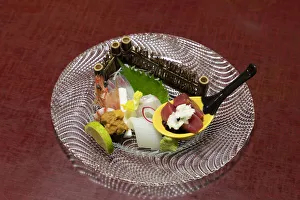 Plate Prints: A sashimi course served in a Ryokan, Yufuin, Japan