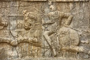 Sassanid relief, Naqsh-e Rostam, necropolis, Fars Province, Iran