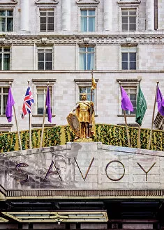 Images Dated 28th November 2022: The Savoy Hotel, detailed view, London, England, United Kingdom