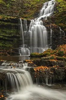 Yorkshire Dales Prints: Scaleber Force waterfall in the Yorkshire Dales National Park, North Yorkshire, England