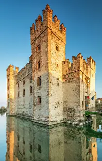 Lago Di Garda Prints: Scaliger Castle, Sirmione, Lake Garda, Brescia province, Lombardy, Italy
