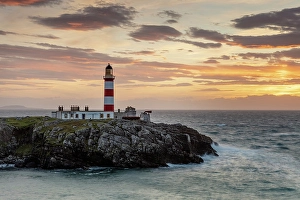 Scalpay Prints: Scalpay Lighthouse, at sunrise, Isle of Scalpay, Outer Hebrides, Scotland
