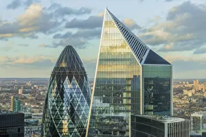 Chris Mouyiaris Gallery: The Scapel building and The Gherkin which is also known as the Swiss Re building, London