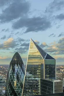 Images Dated 12th March 2020: The Scapel building and The Gherkin which is also known as the Swiss Re building, London