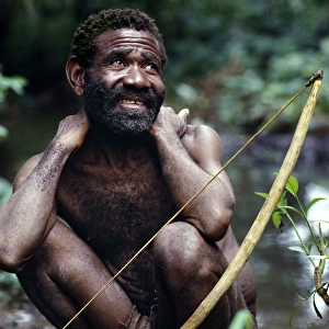 Hunter Gallery: Scattered bands of Batwa pygmies hunt and fish in the