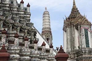 Scene around the Wat Arun temple in Bangkok Thailand