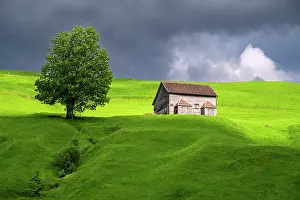 Canton Prints: Scenic hilly landscape, Weissbad, Canton of Appenzell Innerrhoden, Switzerland