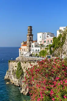 Salerno Prints: Scenic skyline of Atrani, Amalfi coast, Campania, Italy