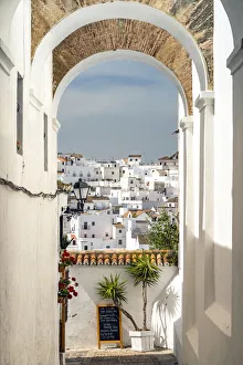 Townscape Prints: Scenic skyline view of Vejer de la Frontera, Andalusia, Spain