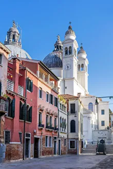 District Prints: Scenic street in Dorsoduro neighborhood, Venice, Veneto, Italy