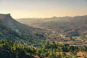 Scenic view of mountainous countryside near Kalaw, Kalaw Township, Taunggyi District