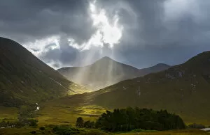 Scenic view of mountainous landscape, Coileitir, Glen Coe, The Highlands, Scotland