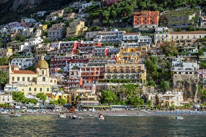Tyrrhenian Prints: Scenic view of Positano, Amalfi coast, Campania, Italy