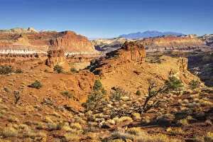 South Western Collection: Scenic view of Sunset Point Overlook, Capitol Reef National Park, Utah