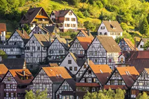 Touristic Location Prints: Schiltach village, Baden Wurttenberg, Bayern, Germany