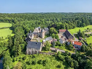 Schlosser Prints: Schloss Eisenbach near Lauterbach in evening light, Hesse, Germany