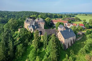 Schlosser Prints: Schloss Eisenbach near Lauterbach in morning light, Hesse, Germany