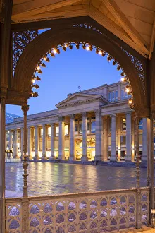Schlossplatz Prints: Schlossplatz at dawn, Stuttgart, Baden-Württemberg, Germany