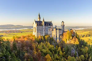 Schwangau, Bavaria, Germany, Europe. Neuschwanstein castle viewed from Marienbrucke
