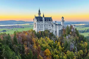 Hohenschwangau Prints: Schwangau, Bavaria, Germany, Europe. Neuschwanstein castle viewed from Marienbrucke