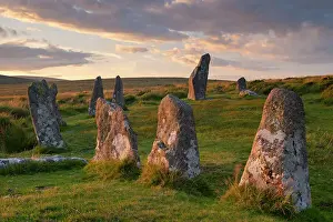 July Prints: Scorhill megalithic stone circle in Dartmoor National Park