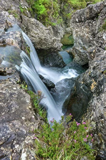 Images Dated 6th February 2023: Scotland, Isle of Skye, Fairy Pools waterfall