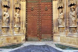 Portal Prints: Sculptural portal, Cathedral, Murcia, Murcia, Spain