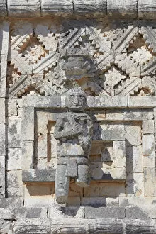 Images Dated 7th June 2022: Detail of a sculpture inside the ancient Mayan town of Uxmal, Yucatan, Mexico
