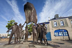 Sculpture in Liberation Square, St Helier, Jersey